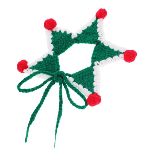 Homoyoyo Weihnachtlicher Katzen und Hundeschal Sternförmig Warm Atmungsaktiv Komfortabel Für Kleine Katzen und Welpen Festliches Haustieraccessoire von Homoyoyo