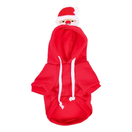 Homoyoyo Weihnachtliches Hundekostüm aus Atmungsaktivem Kuscheliger Hundepullover mit Kordelzug Festliches Xmas Hundebekleidungs Design für Kleine bis Mittelgroße Hunde für Cosplay und von Homoyoyo
