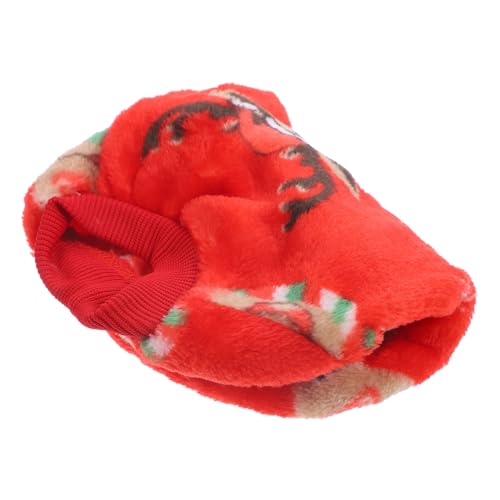 Homoyoyo Weihnachtliches Hundekostüm mit Rentierkopf Weicher Wintermantel für Kleine bis Mittelgroße Hunde Atmungsaktive und Bequeme Xmas Party Kleidung für Festliche Anlässe von Homoyoyo