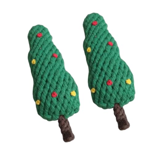 Homoyoyo Weihnachtsbaum Hundespielzeug - 2 Stück Festliche Kauen Spielzeuge Für Hunde - Niedliches Und Lustiges Haustier Für EIN Fröhliches Weihnachtsfest Zuhause von Homoyoyo