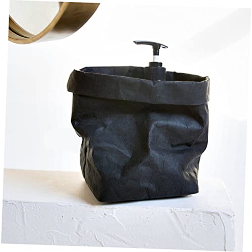 Homoyoyo Wiederverwendbarer Kraftpapier Blumentopf in Schwarz – Stylischer Pflanztopf Aus Nachhaltigem Material Für Kreative Dekoration Und Pflanzenorganisation - Größe S - Ideal Für Blumen von Homoyoyo