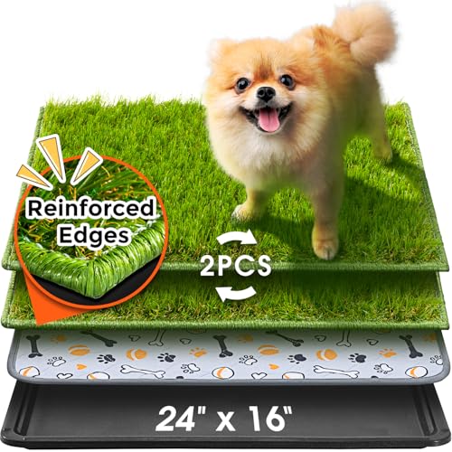 Hompet Hundegras großes Töpfchen, waschbar, Welpen-Urinierunterlage, künstliches Hundegras, Badezimmer-Rasen, für Haustier-Training, perfekt für drinnen und draußen, tragbares Töpfchen, Haustier-Klo Hompet Hundegras großes Töpfchen, waschbar, Welpen-Urinierunterlage, künstliches Hundegras, Badezimmer-Rasen, für Haustier-Training, perfekt für drinnen und draußen, tragbares Töpfchen, Haustier-Klo von Hompet