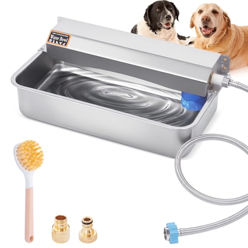 Automatischer Wasserspender für Hund, 6L Hund Wassernapf Spender, Großer Edelstahl Indoor/Outdoor Wasserspender Geeignet für Hunde Vieh Huhn Pferd, Leicht zu Reinigen Automatischer Wasserspender für Hund, 6L Hund Wassernapf Spender, Großer Edelstahl Indoor/Outdoor Wasserspender Geeignet für Hunde Vieh Huhn Pferd, Leicht zu Reinigen von Homsky