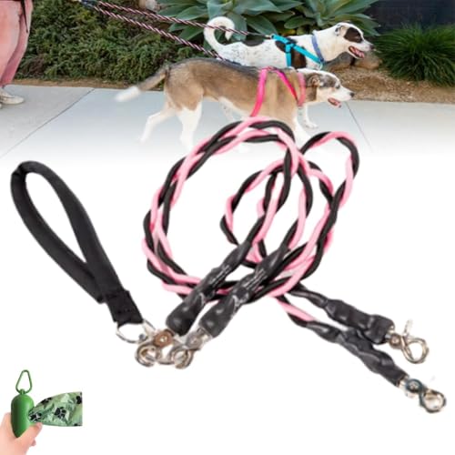 Doppelte Bungee-Leine – Trainingstool for Den Ersten Schritt, Verwicklungsfreie Doppelleine for 2 Hunde, Stabile Trainingsleine for Spazierengehen, Mit Umweltfreundlichen Kotbeuteln Doppelte Bungee-Leine – Trainingstool for Den Ersten Schritt, Verwicklungsfreie Doppelleine for 2 Hunde, Stabile Trainingsleine for Spazierengehen, Mit Umweltfreundlichen Kotbeuteln von Homtrator