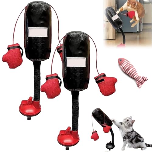 Homtrator Katzen-Boxspielzeug, Katzenspielzeughandschuh, Interaktives Haustierspielzeug Für Drinnen, Kätzchenspielzeug-Boxsack, Tragbares Spielgymnastikstudio Für Kätzchen, Lustige Neckische Homtrator Katzen-Boxspielzeug, Katzenspielzeughandschuh, Interaktives Haustierspielzeug Für Drinnen, Kätzchenspielzeug-Boxsack, Tragbares Spielgymnastikstudio Für Kätzchen, Lustige Neckische von Homtrator