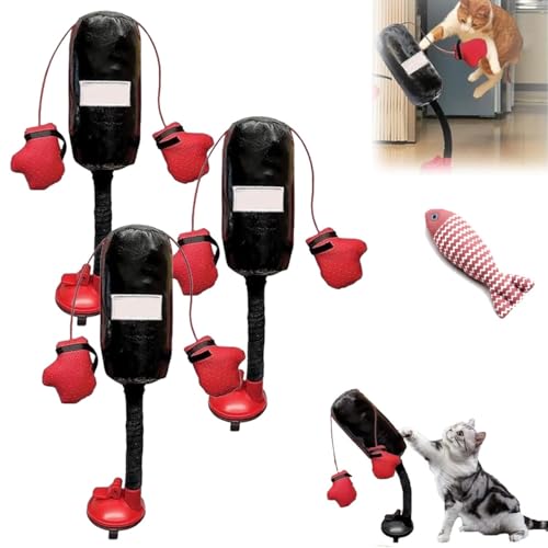 Homtrator Katzen-Boxspielzeug, Katzenspielzeughandschuh, Interaktives Haustierspielzeug Für Drinnen, Kätzchenspielzeug-Boxsack, Tragbares Spielgymnastikstudio Für Kätzchen, Lustige Neckische Homtrator Katzen-Boxspielzeug, Katzenspielzeughandschuh, Interaktives Haustierspielzeug Für Drinnen, Kätzchenspielzeug-Boxsack, Tragbares Spielgymnastikstudio Für Kätzchen, Lustige Neckische von Homtrator