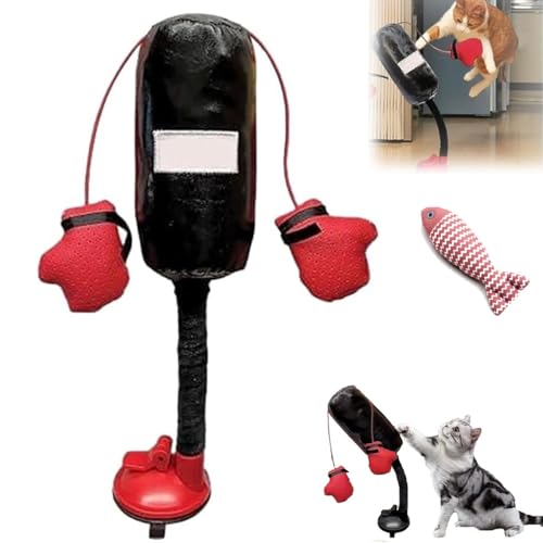 Homtrator Katzen-Boxspielzeug, Katzenspielzeughandschuh, Interaktives Haustierspielzeug Für Drinnen, Kätzchenspielzeug-Boxsack, Tragbares Spielgymnastikstudio Für Kätzchen, Lustige Neckische Homtrator Katzen-Boxspielzeug, Katzenspielzeughandschuh, Interaktives Haustierspielzeug Für Drinnen, Kätzchenspielzeug-Boxsack, Tragbares Spielgymnastikstudio Für Kätzchen, Lustige Neckische von Homtrator