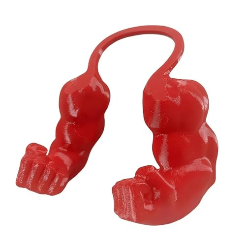 Katzenhalsband mit Armen, Katzenmuskelarme schwarz, Katzenarm-Mittelfinger, kreatives 3D-gedrucktes lustiges Halloween-Katzenkostüm-Accessoire, 2025 Neue Haustier-Requisiten(Red) von Homtrator