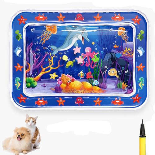 Ocean Breeze Splashland für Hunde und Katzen, dicke Wassermatte für Katzen und Hunde, kühlende Wassermatratze mit Inflator, interaktives Tierspielzeug, einfach aufzublasen und mit Wasser zu füllen Ocean Breeze Splashland für Hunde und Katzen, dicke Wassermatte für Katzen und Hunde, kühlende Wassermatratze mit Inflator, interaktives Tierspielzeug, einfach aufzublasen und mit Wasser zu füllen von Homtrator