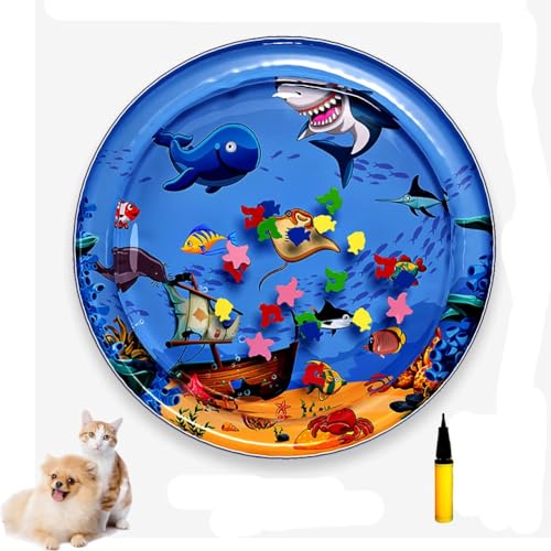 Ocean Breeze Splashland für Hunde und Katzen, dicke Wassermatte für Katzen und Hunde, kühlende Wassermatratze mit Inflator, interaktives Tierspielzeug, einfach aufzublasen und mit Wasser zu füllen Ocean Breeze Splashland für Hunde und Katzen, dicke Wassermatte für Katzen und Hunde, kühlende Wassermatratze mit Inflator, interaktives Tierspielzeug, einfach aufzublasen und mit Wasser zu füllen von Homtrator