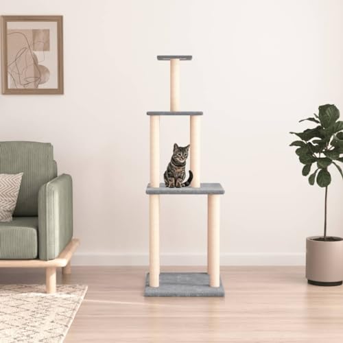Homvdxl 149 cm Katzenbaum für Indoor-Katzen, 4-stöckiger Katzenturm mit Sisalüberzogenen Kratzbäumen & Plattform, mehrstufiges Katzenhaus Aktivitätszentrum für Kätzchen, Katzen und Haustiere - Homvdxl 149 cm Katzenbaum für Indoor-Katzen, 4-stöckiger Katzenturm mit Sisalüberzogenen Kratzbäumen & Plattform, mehrstufiges Katzenhaus Aktivitätszentrum für Kätzchen, Katzen und Haustiere - von Homvdxl