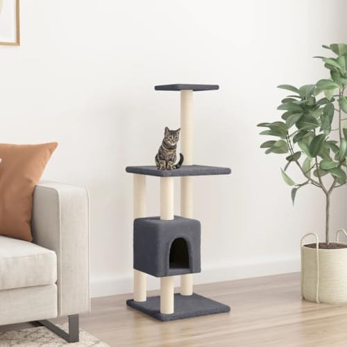 Homvdxl Katzenbaum, 104 cm, klassischer Katzenturm, mehrstöckiger Katzenkratzbaum und gemütliche, lustige Katzen-Sprungplattform, platzsparende Katzenhütte, Haustier-Spielhaus für Indoor-Katzen, Homvdxl Katzenbaum, 104 cm, klassischer Katzenturm, mehrstöckiger Katzenkratzbaum und gemütliche, lustige Katzen-Sprungplattform, platzsparende Katzenhütte, Haustier-Spielhaus für Indoor-Katzen, von Homvdxl