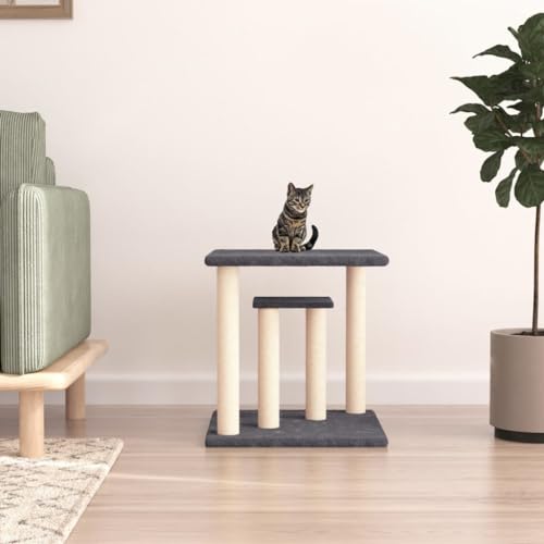 Homvdxl Kleiner Katzenbaum, 2 in 1 Katzenkratzbaum mit Katzen-Sitzstange Plattform & Natürlicher Kratzbaum für Indoor Katzen - Dunkelgrau Homvdxl Kleiner Katzenbaum, 2 in 1 Katzenkratzbaum mit Katzen-Sitzstange Plattform & Natürlicher Kratzbaum für Indoor Katzen - Dunkelgrau von Homvdxl
