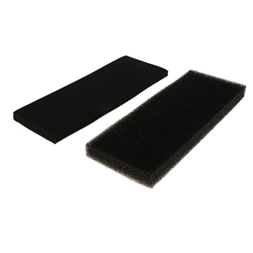 2pcs Aquarium Filterschwamm Filterwatte Schwarz, 32 x 12 x 2 cm von Homyl