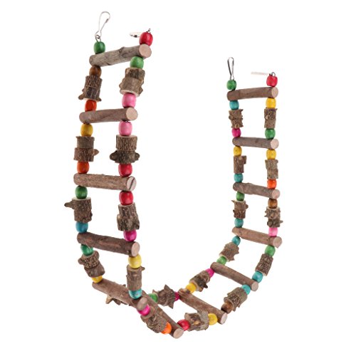 Holzleiter Hängender Leiter Hängebrücke Schaukel für Vögel, Papageien, Nymphensittiche, Wellensittiche, Hamster, Rennmäuse, Mäuse, Ratten, usw. - 100 cm Holzleiter Hängender Leiter Hängebrücke Schaukel für Vögel, Papageien, Nymphensittiche, Wellensittiche, Hamster, Rennmäuse, Mäuse, Ratten, usw. - 100 cm von Homyl