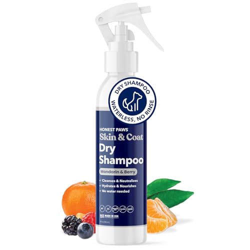 Honest Paws - Trockenshampoo für Hunde, Spray ohne Ausspülen, reduziert Juckreiz, reinigt, spendet Feuchtigkeit und pflegt trockene Haut von Honest Paws