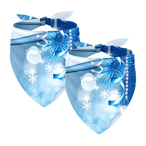 Blauer Weihnachtsball 2 Packungen Welpen Bandana Junge Mädchen Zubehör Bandana für Hunde Katzen Welpen Haustiere Klein Mittel Groß Blauer Weihnachtsball 2 Packungen Welpen Bandana Junge Mädchen Zubehör Bandana für Hunde Katzen Welpen Haustiere Klein Mittel Groß von Honexa