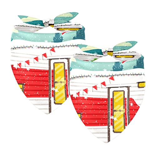 Camping Weihnachtsbaum Schneemann 2 Packungen Hundehalstücher Zubehör Quadratischer Schal für Hunde Katzen Welpen Haustiere Klein Mittel Groß Camping Weihnachtsbaum Schneemann 2 Packungen Hundehalstücher Zubehör Quadratischer Schal für Hunde Katzen Welpen Haustiere Klein Mittel Groß von Honexa
