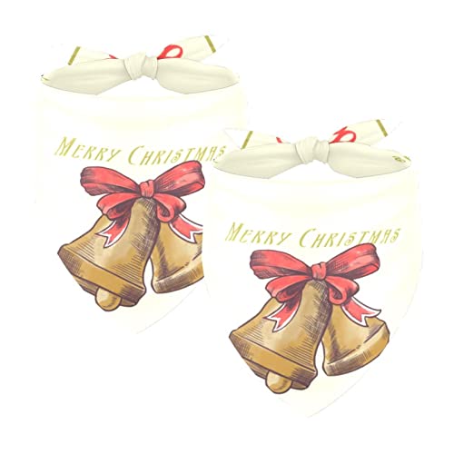 Christmas Elements 2 Packungen Welpen Bandana Junge Mädchen Zubehör Bandana für Hunde Katzen Welpen Haustiere Small Medium Large von Honexa