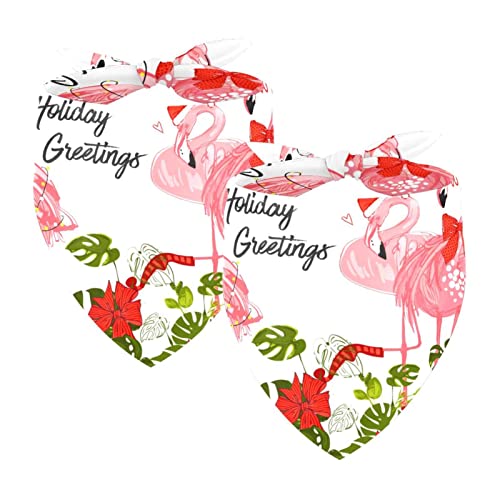 Christmas Flamingo 2 Packungen Hundehalstücher Zubehör Hundeschal Kleine Mittel Große Größe Hunde Katzen Welpen Haustiere Christmas Flamingo 2 Packungen Hundehalstücher Zubehör Hundeschal Kleine Mittel Große Größe Hunde Katzen Welpen Haustiere von Honexa