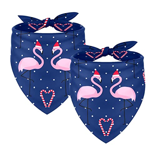 Flamingo Weihnachten Blau 2 Packungen Hundehalstücher Junge Mädchen Zubehör Hundeschal für kleine mittelgroße große Hunde Katzen Welpen Haustiere Flamingo Weihnachten Blau 2 Packungen Hundehalstücher Junge Mädchen Zubehör Hundeschal für kleine mittelgroße große Hunde Katzen Welpen Haustiere von Honexa