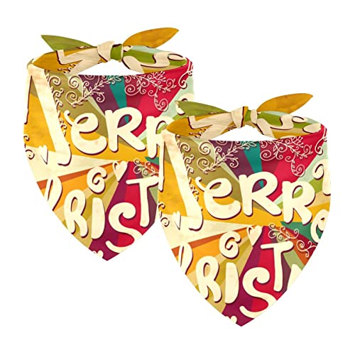 Merry Christmas 2 Packungen Welpen Bandana Junge Mädchen Zubehör Bandana für Hunde Katzen Welpen Haustiere Small Medium Large Merry Christmas 2 Packungen Welpen Bandana Junge Mädchen Zubehör Bandana für Hunde Katzen Welpen Haustiere Small Medium Large von Honexa