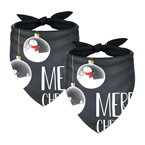 Merry Christmas Design 2 Packungen Hundehalstücher Zubehör quadratischer Schal für Hunde Katzen Welpen Haustiere klein mittel groß Merry Christmas Design 2 Packungen Hundehalstücher Zubehör quadratischer Schal für Hunde Katzen Welpen Haustiere klein mittel groß von Honexa