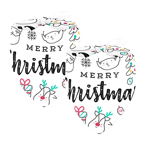 Niedliches Halstuch mit Aufschrift "Merry Christmas", 2 Packungen für Welpen, Jungen, Mädchen, Zubehör, Bandana für Hunde, Katzen, Welpen, Haustiere, klein, mittel, groß Niedliches Halstuch mit Aufschrift "Merry Christmas", 2 Packungen für Welpen, Jungen, Mädchen, Zubehör, Bandana für Hunde, Katzen, Welpen, Haustiere, klein, mittel, groß von Honexa