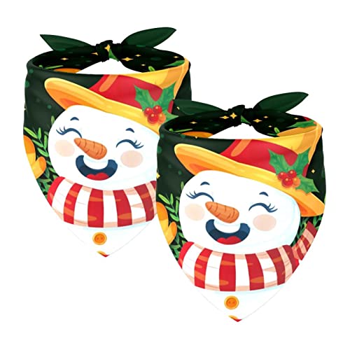 Schneemann Frohe Weihnachten Grün 2 Packungen Hundehalstücher Junge Mädchen Zubehör Hundeschal für kleine mittelgroße große Hunde Katzen Welpen Haustiere Schneemann Frohe Weihnachten Grün 2 Packungen Hundehalstücher Junge Mädchen Zubehör Hundeschal für kleine mittelgroße große Hunde Katzen Welpen Haustiere von Honexa