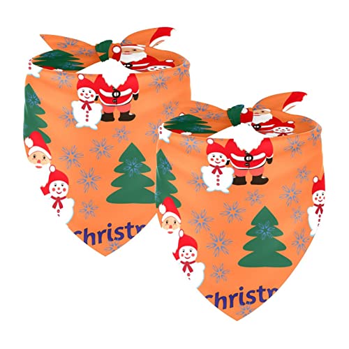 Schneemann und Weihnachtsmann, 2 Packungen Hundehalstücher Zubehör Hundeschal Kleine Mittel Große Größe Hunde Katzen Welpen Haustiere Schneemann und Weihnachtsmann, 2 Packungen Hundehalstücher Zubehör Hundeschal Kleine Mittel Große Größe Hunde Katzen Welpen Haustiere von Honexa