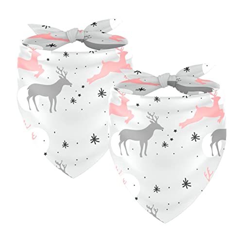 Weihnachten Hirsch Snowy 2 Packungen Hundehalstücher Zubehör Quadratischer Schal für Hunde Katzen Welpen Haustiere Klein Mittel Groß Weihnachten Hirsch Snowy 2 Packungen Hundehalstücher Zubehör Quadratischer Schal für Hunde Katzen Welpen Haustiere Klein Mittel Groß von Honexa