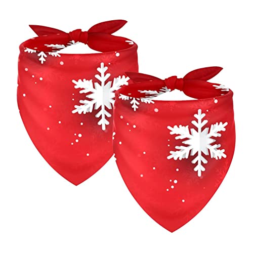 Weihnachten Rote Schneeflocken 2 Packungen Welpen Bandana Junge Mädchen Zubehör Bandana für Hunde Katzen Welpen Haustiere Small Medium Large Weihnachten Rote Schneeflocken 2 Packungen Welpen Bandana Junge Mädchen Zubehör Bandana für Hunde Katzen Welpen Haustiere Small Medium Large von Honexa