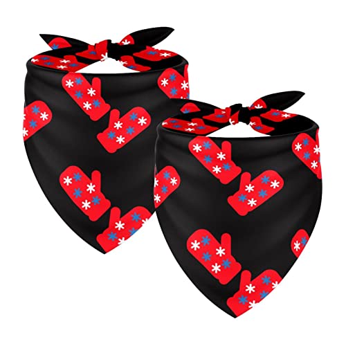 Weihnachten Winter Schwarz 2 Packungen Hundehalstücher Zubehör Quadratischer Schal für Hunde Katzen Welpen Haustiere Klein Mittel Groß Weihnachten Winter Schwarz 2 Packungen Hundehalstücher Zubehör Quadratischer Schal für Hunde Katzen Welpen Haustiere Klein Mittel Groß von Honexa
