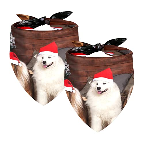 Weihnachts-Hundehalstücher für Hunde, 2 Packungen, für Jungen, Mädchen, Zubehör, Hundeschal für kleine, mittelgroße und große Hunde, Katzen, Welpen, Haustiere Weihnachts-Hundehalstücher für Hunde, 2 Packungen, für Jungen, Mädchen, Zubehör, Hundeschal für kleine, mittelgroße und große Hunde, Katzen, Welpen, Haustiere von Honexa