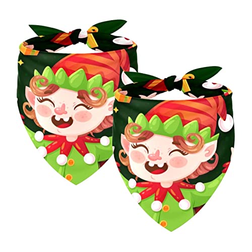 Weihnachtselfe lachend 2 Packungen Welpen Bandana Junge Mädchen Zubehör Bandana für Hunde Katzen Welpen Haustiere Klein Mittel Groß Weihnachtselfe lachend 2 Packungen Welpen Bandana Junge Mädchen Zubehör Bandana für Hunde Katzen Welpen Haustiere Klein Mittel Groß von Honexa