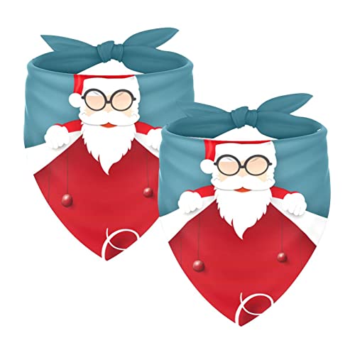 Weihnachtsmann 2 Packungen Hundehalstücher Junge Mädchen Zubehör Hundeschal für kleine mittelgroße große Hunde Katzen Welpen Haustiere Weihnachtsmann 2 Packungen Hundehalstücher Junge Mädchen Zubehör Hundeschal für kleine mittelgroße große Hunde Katzen Welpen Haustiere von Honexa