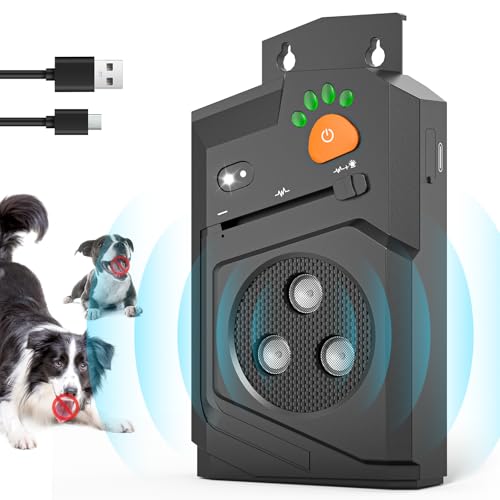 Antibell Ultraschall Gerät Hunde – Auto Anti Bell Gerät Hunde mit 3 Modi, Hund bellen stoppen, Ultraschall Hundeabwehr wasserdicht, Reichweite 15m, USB aufladbar Bellstopp von Honey Paws