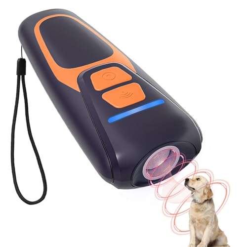 Honey Paws Anti-Bell-Gerät für Hunde, Ultraschall-Abschreckungsgerät gegen Hundebellen, 15 m Reichweite, wiederaufladbar, Handtrainer, Ultraschall-Bellstopper für drinnen und draußen (Black) von Honey Paws