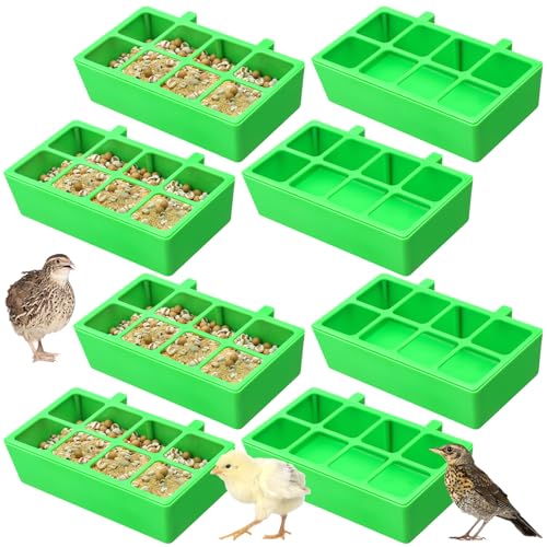 Honeydak Futterspender für Tauben, Papageien, Küken, Wachteln, Enten, Vögel, Geflügel, Tiere, 8 Stück, kein Durcheinander Honeydak Futterspender für Tauben, Papageien, Küken, Wachteln, Enten, Vögel, Geflügel, Tiere, 8 Stück, kein Durcheinander von Honeydak