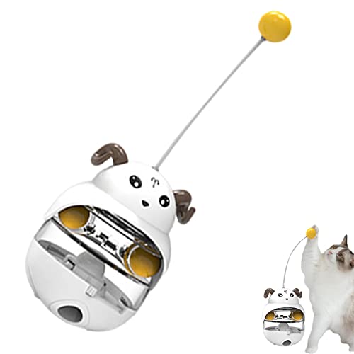 Hongjingda Pet Tumbler Spielzeug,Lustiges Katzenbecher-Nahrungsmittelspielzeug | Leckerli-Spielzeug für Haustiere, 360-Grad-Drehung, auslaufendes Futter, Trainingsball, Teaser, langsame Futterspender von Hongjingda