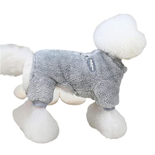 Hunde-Winter-Pyjama - Winddichter Schlafanzug aus Fuzzy-Samt für Hunde | Hunde-Winterkleidung für kleine Hunde, Jungen, Haustier-Overall, Katzenbekleidung zum Wandern, Reisen, Schlafen Hongjingda von Hongjingda