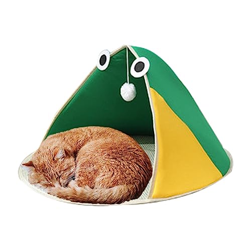 Kühlende Katzenhöhle,Selbstkühlendes, halbgeschlossenes Hundebett - Cooles Schlafbett für Haustiere, Bequeme elastische Zwinger für Hunde und Haustiere Hongjingda von Hongjingda