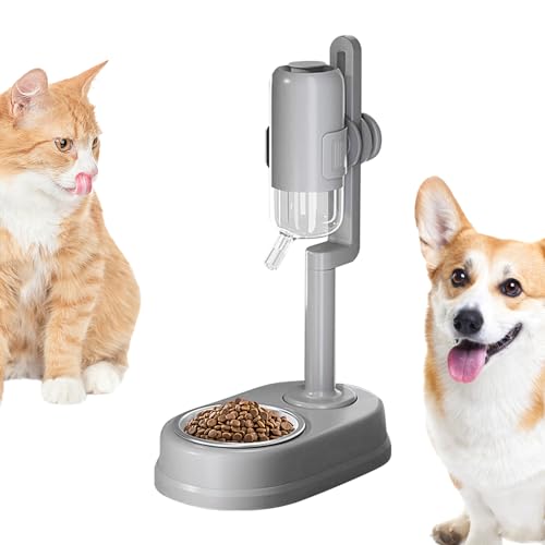 Futter- und Tränkenäpfe für Haustiere - Automatischer Futternapf, Wasserspender für Hundenapf - Tropffreier Wasserspender und Futternapf für Katzen und Kleintiere Honhoha von Honhoha
