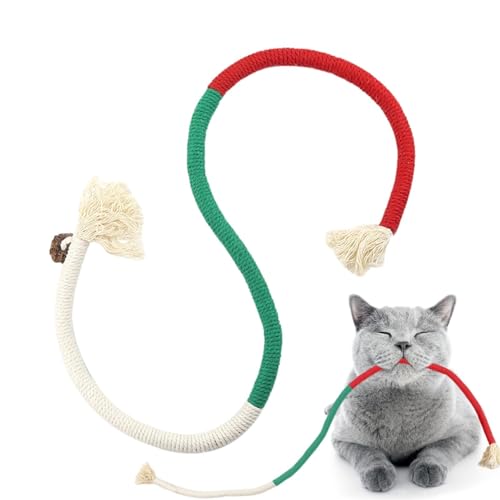 Honhoha Katzenschnurspielzeug,Beißspielzeug für Katzen | Katzenminzenduft, interaktives Katzenspielzeug für Hauskatzen, Katzendrahtspielzeug für Hauskatzen von Honhoha