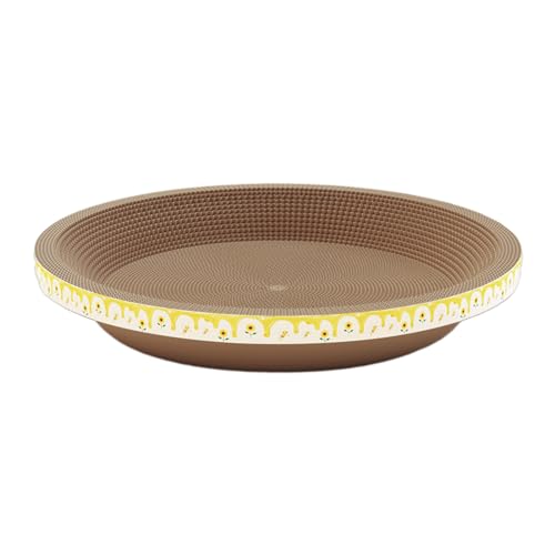 Honhoha Runder Katzenkratzer | Pad Bowl Katze Karton Bett Kratzmatte,Dickes Lounge-Sofa für Katzen, Kätzchen, Katzenkratzschalen, Möbelschutz von Honhoha