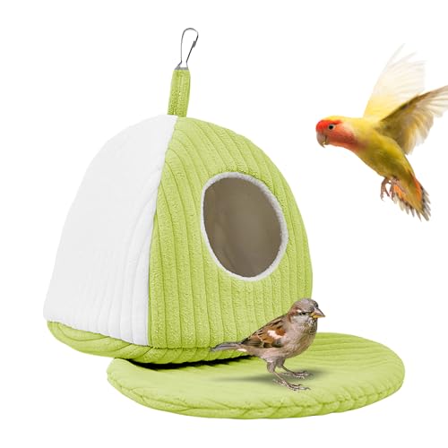 Honhoha Vogelnest | Gemütliche Schlafhöhle Haustierbedarf - Warmes Vogelbett Wellensittich Nest | Für Innen Außen Kleine Mittelgroße Tiere Wellensittiche Nymphensittiche von Honhoha