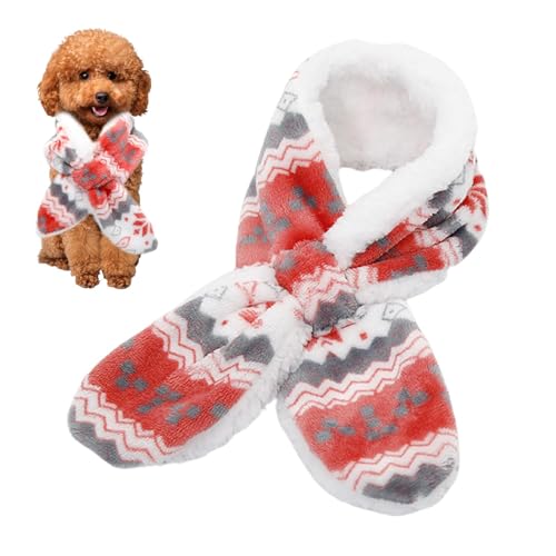 Honhoha Weihnachts-Haustier-Schal, Hunde-Bandanas Winter-Hunde Halswärmer, Plüsch-Schal, Welpen-Katzen-Kostüm-Zubehör - Winter-Halswärmer für Hunde, Haustierschal für den Urlaub, Halsbekleidung für Honhoha Weihnachts-Haustier-Schal, Hunde-Bandanas Winter-Hunde Halswärmer, Plüsch-Schal, Welpen-Katzen-Kostüm-Zubehör - Winter-Halswärmer für Hunde, Haustierschal für den Urlaub, Halsbekleidung für von Honhoha