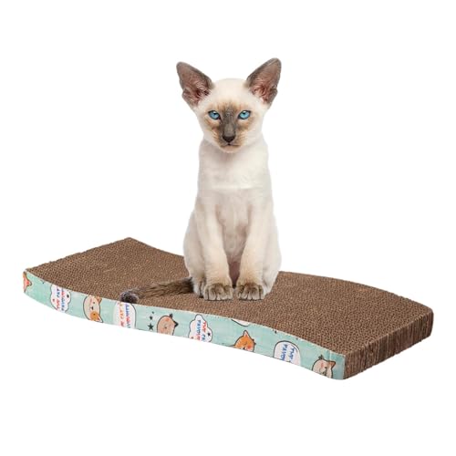 Katzenkratzer aus Pappe,Doppelseitige Kratzmatte für Katzen | Mehrzweck-Katzenboden-Kratzunterlage, Katzenschaber für Katzen und Kätzchen, schützt Couch-Teppiche, Möbel, Sofas Honhoha von Honhoha