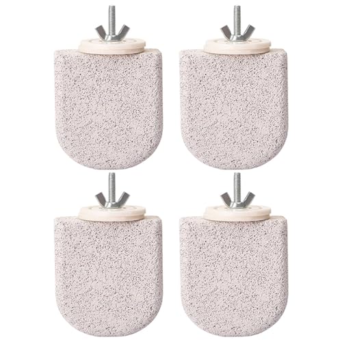 Vogelsitz | 4 Stück Vulkangestein Gefrorene Vogelkrallen Pflegestab Spielzeug | Nagestab Spielzeug Beschäftigung Für Papageien Conure Unzertrennliche Nymphensittich - für Nymphensittich und von Honhoha