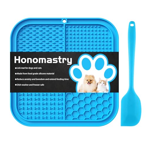Honomastry Hunde Leckmatte Slow Feeder für Hunde, Premium Lick Pad mit Saugnäpfen zur Angstlinderung, Slow Feeder Hundenäpfe, Baden, Pflegen und Training von Honomastry
